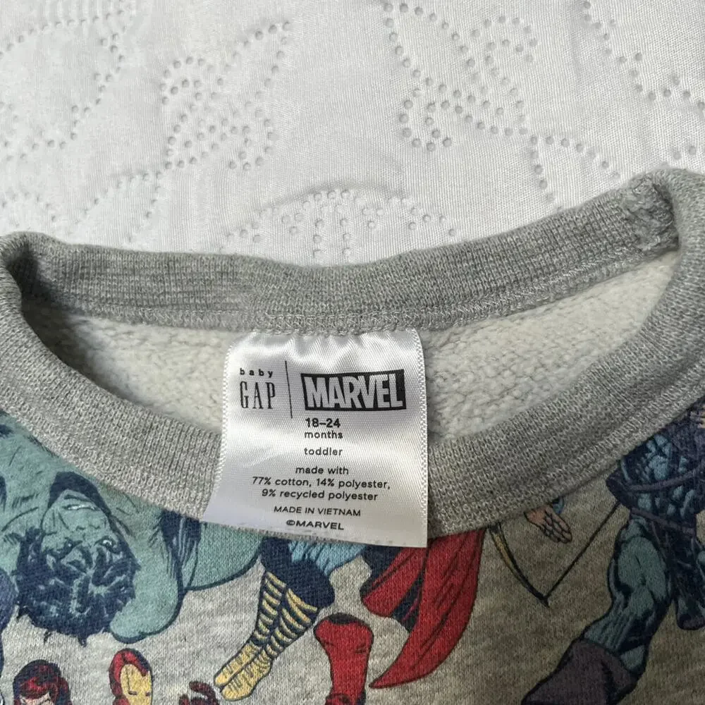 Gap Marvel Super Hero Sweatshirt Size 18-24m